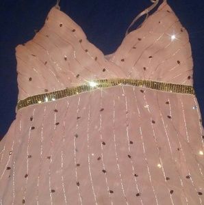 Small Pink rave tank top